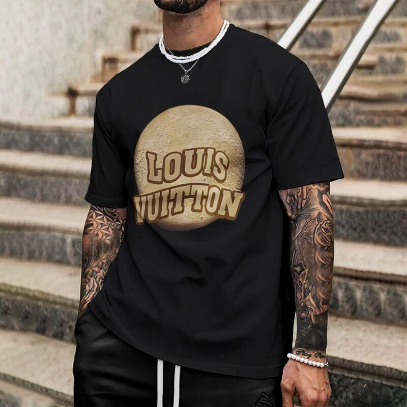Louis Vuitton Planet Black Premium Luxury Brand Unisex T-Shirt DRT1027