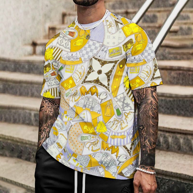 Louis Vuitton Yellow Premium Luxury Brand Unisex T-Shirt DRT1033