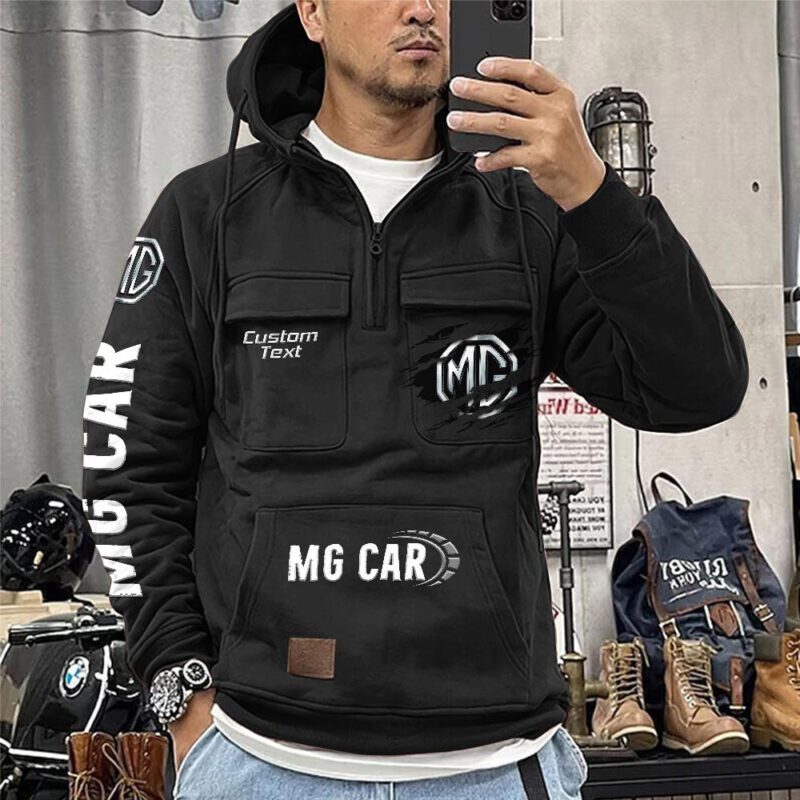 MG Vintage Quarter Zip Hoodie Retro Hoodie LQZ1067 1