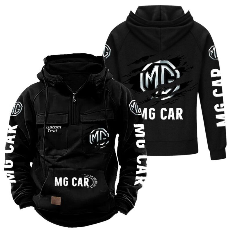 MG Vintage Quarter Zip Hoodie Retro Hoodie LQZ1067