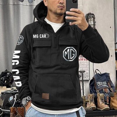 MG Vintage Quarter Zip Hoodie Retro Hoodie LQZ1090 1