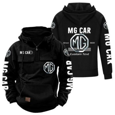 MG Vintage Quarter Zip Hoodie Retro Hoodie LQZ1090