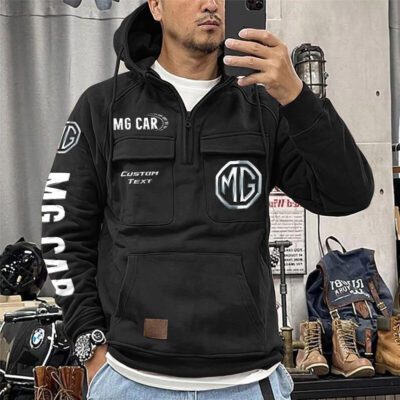 MG Vintage Quarter Zip Hoodie Retro Hoodie LQZ1238 1