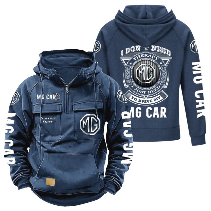 MG Vintage Quarter Zip Hoodie Retro Hoodie LQZ1238 2