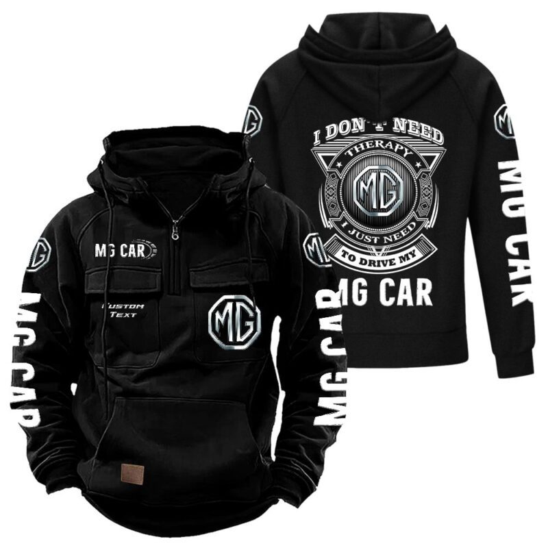 MG Vintage Quarter Zip Hoodie Retro Hoodie LQZ1238