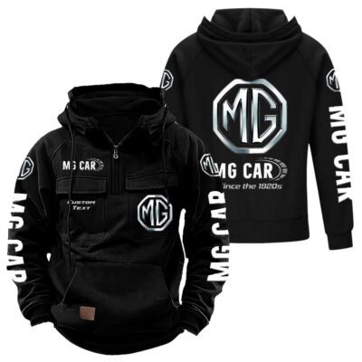 MG Vintage Quarter Zip Hoodie Retro Hoodie LQZ1358