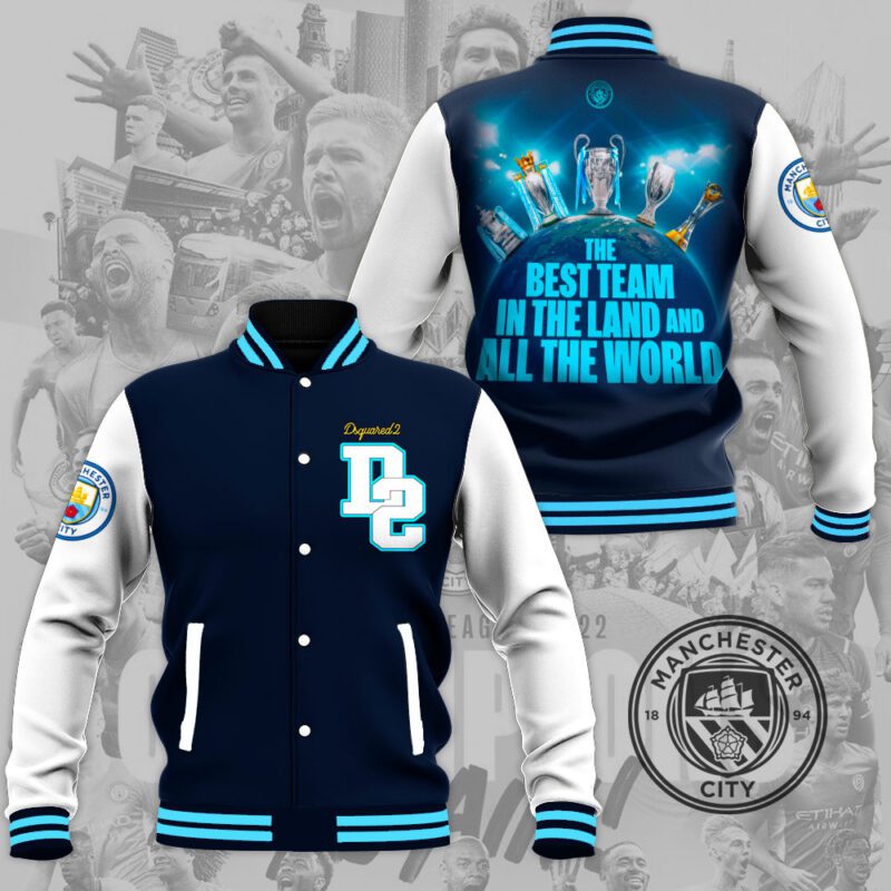 Manchester City EPL Baseball Jacket For Fan CFB1196