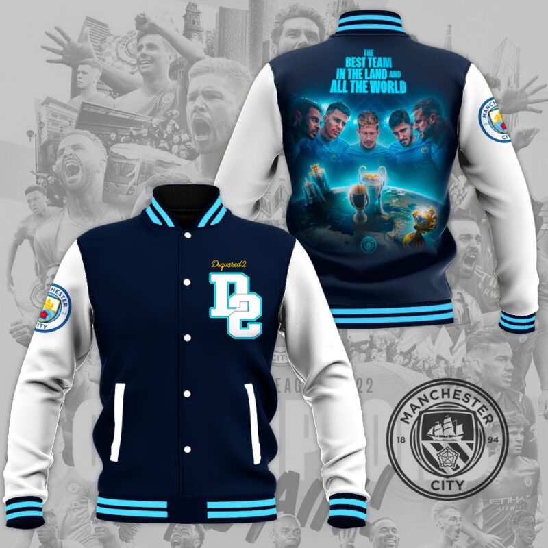 Manchester City EPL Baseball Jacket For Fan CFB1197