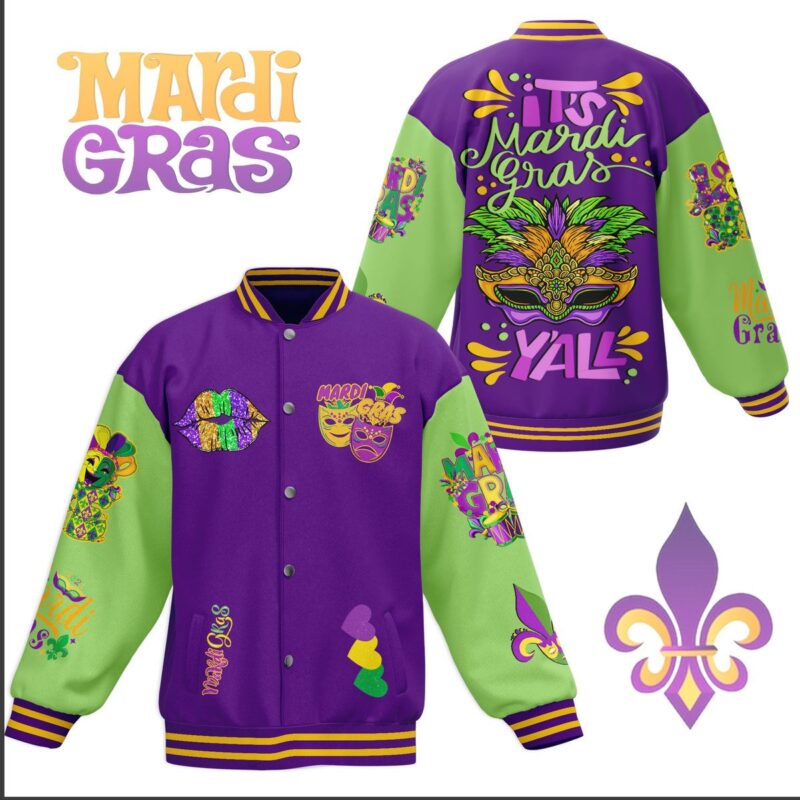 Mardi Gras Baseball Jacket For Fan CFB1771