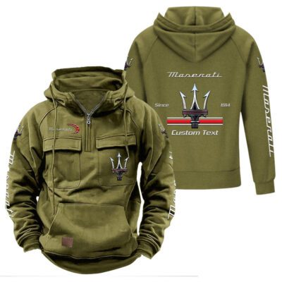 Maserati Vintage Quarter Zip Hoodie Retro Hoodie LQZ1164 3 Maserati Vintage Quarter Zip Hoodie Retro Hoodie LQZ1164 3