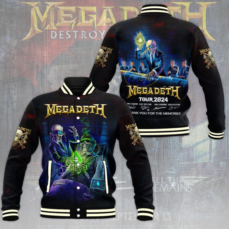 Megadeth Band Music Baseball Jacket For Fan CFB1037