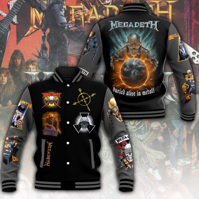 Megadeth Band Music Baseball Jacket For Fan CFB1342