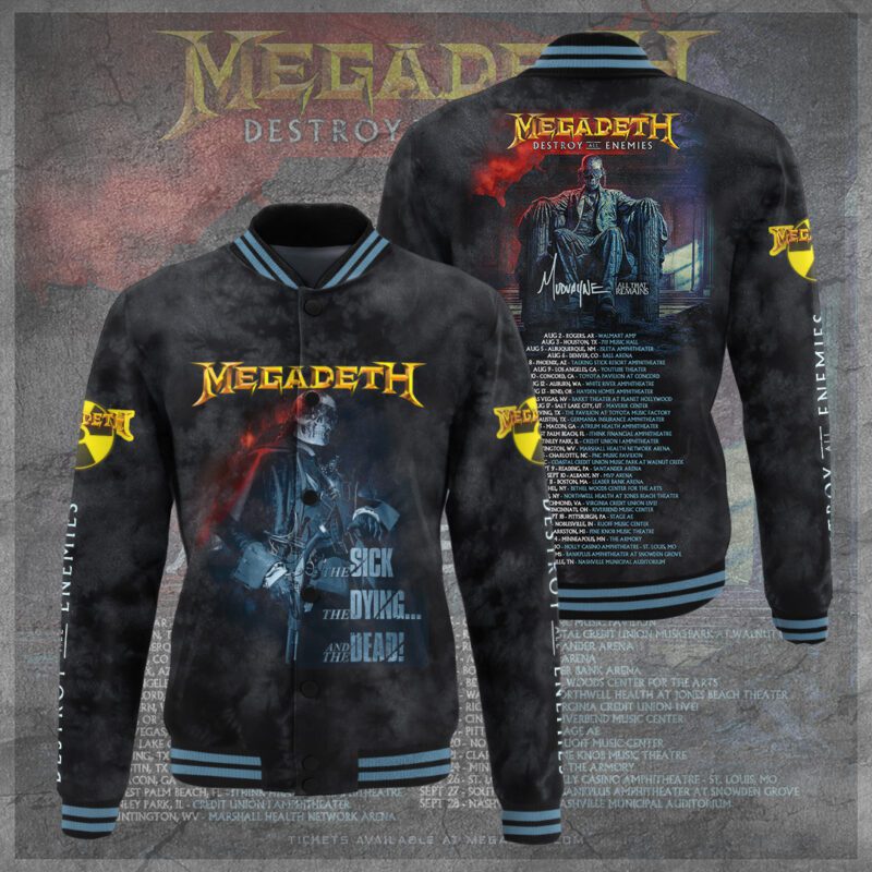 Megadeth Band Music Baseball Jacket For Fan CFB1346