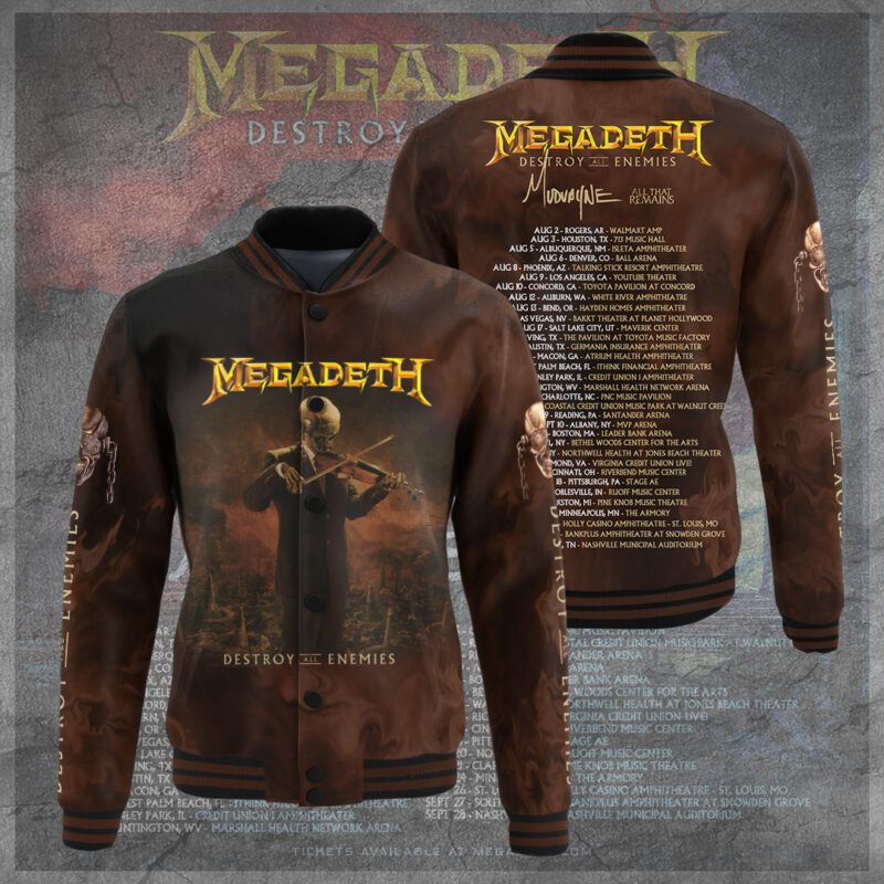Megadeth Band Music Baseball Jacket For Fan CFB1350