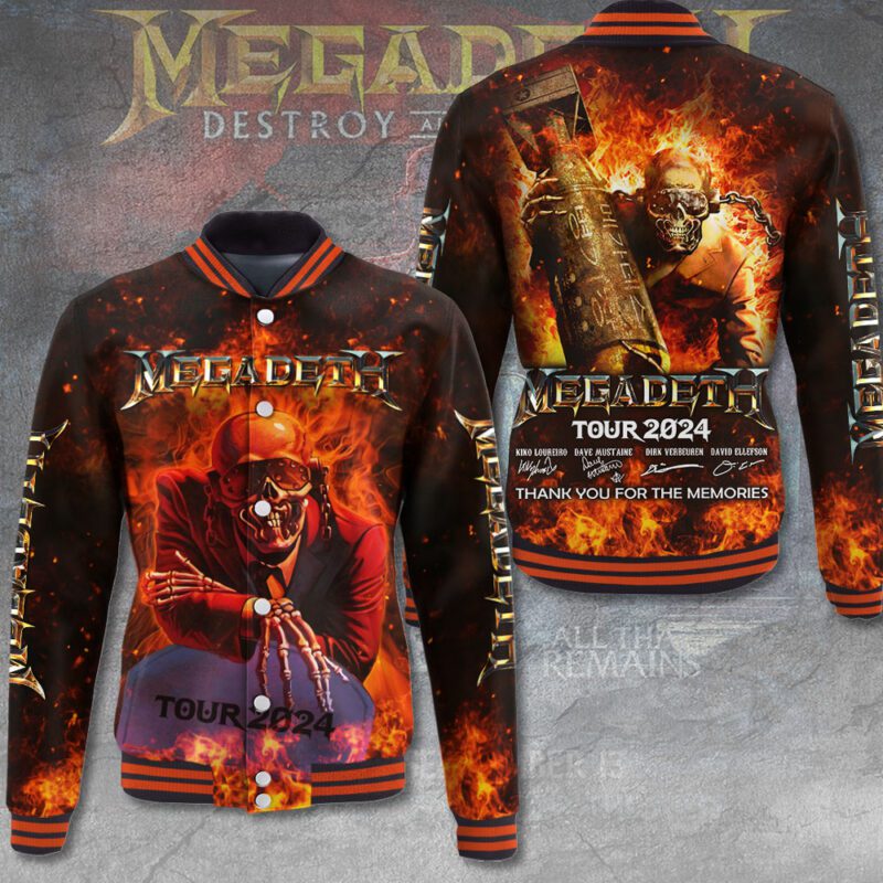 Megadeth Band Music Baseball Jacket For Fan CFB1361