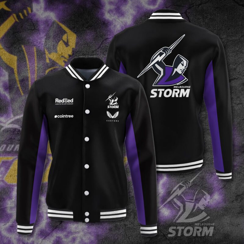 Melbourne Storm NRL Baseball Jacket For Fan CFB1135