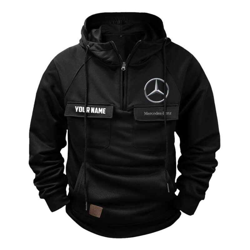 Mercedes-Benz Vintage Quarter Zip Hoodie Retro Hoodie LQZ1006