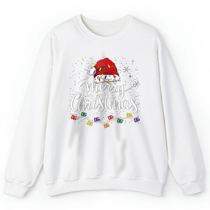 Merry Christmas Lights Red Santa Hat Xmas Dolce Gabbana Unisex Sweatshirt TAS22115 1
