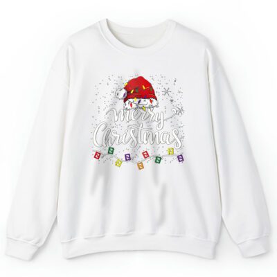 Merry Christmas Lights Red Santa Hat Xmas Fendi Unisex Sweatshirt TAS22117 1