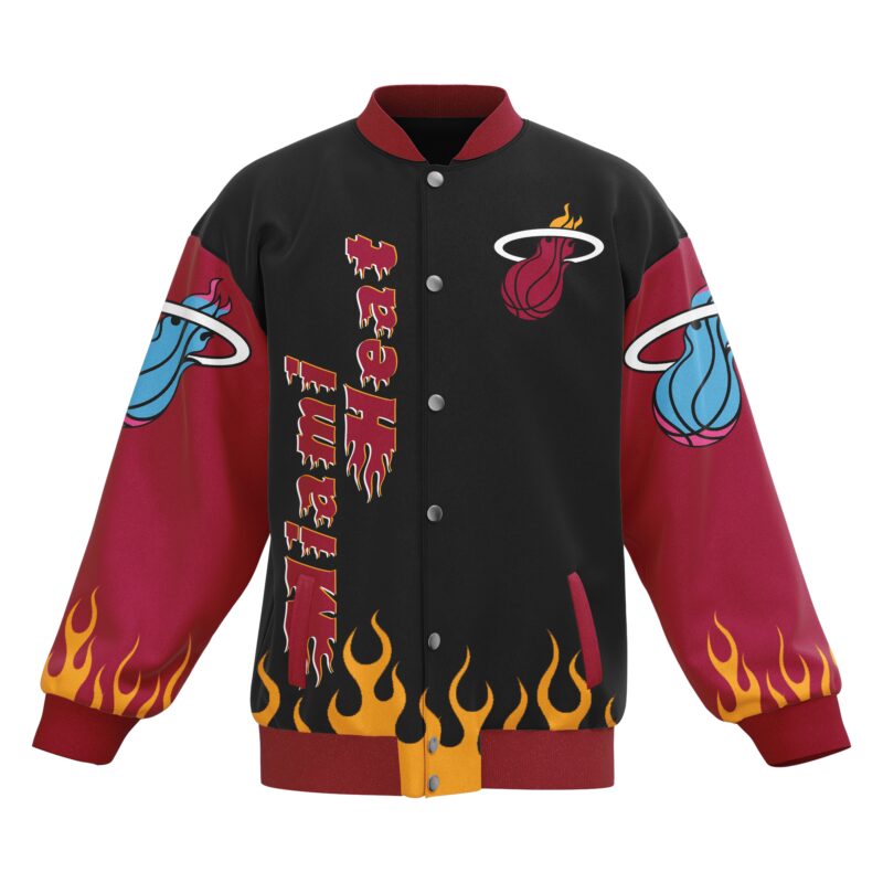 Miami Heat NBA Baseball Jacket For Fan CFB1755 1