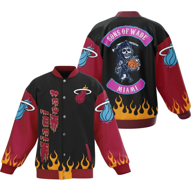 Miami Heat NBA Baseball Jacket For Fan CFB1755