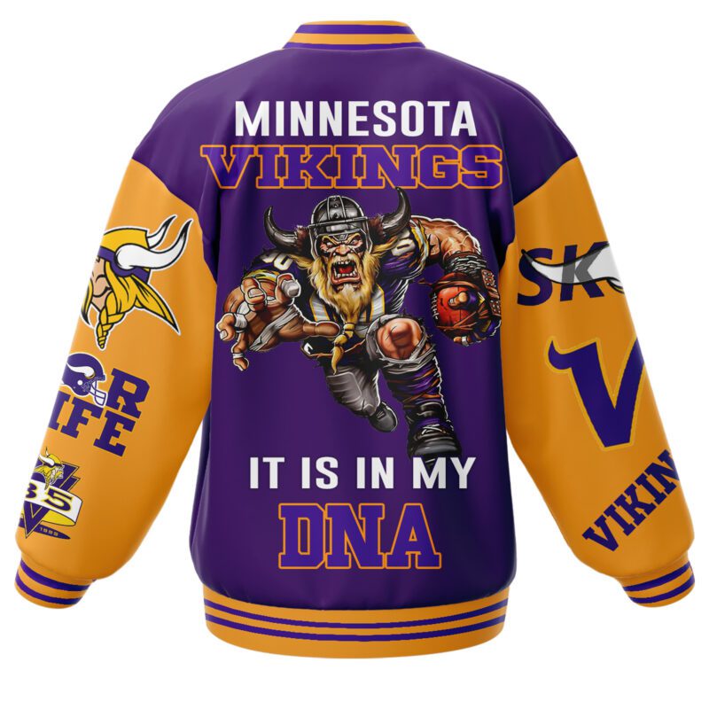 Minnesota Vikings NFL Baseball Jacket For Fan CFB1072 2