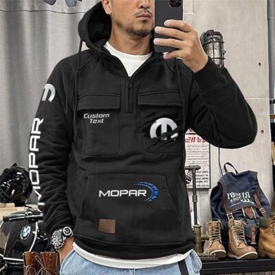 Mopar Vintage Quarter Zip Hoodie Retro Hoodie LQZ1027 1