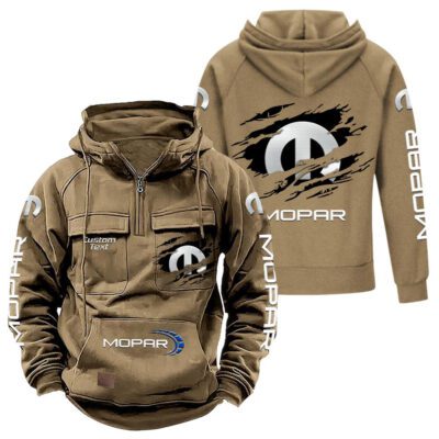 Mopar Vintage Quarter Zip Hoodie Retro Hoodie LQZ1027 4