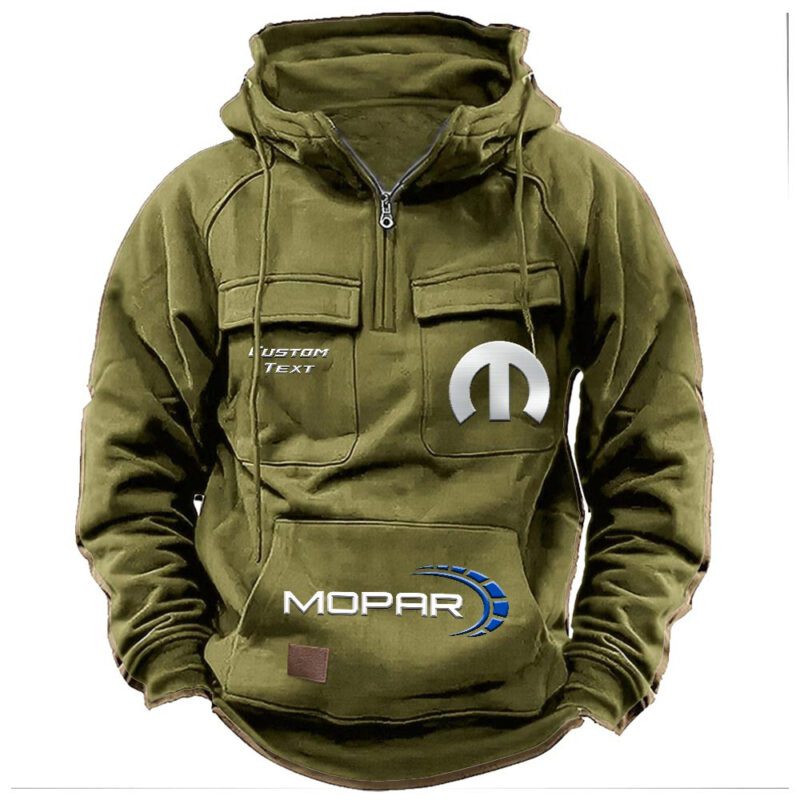 Mopar Vintage Quarter Zip Hoodie Retro Hoodie LQZ1477 3