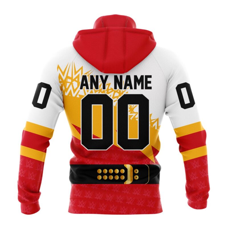 NHL Calgary Flames Special WWE Design Gaiter Hoodie FGH1026 1