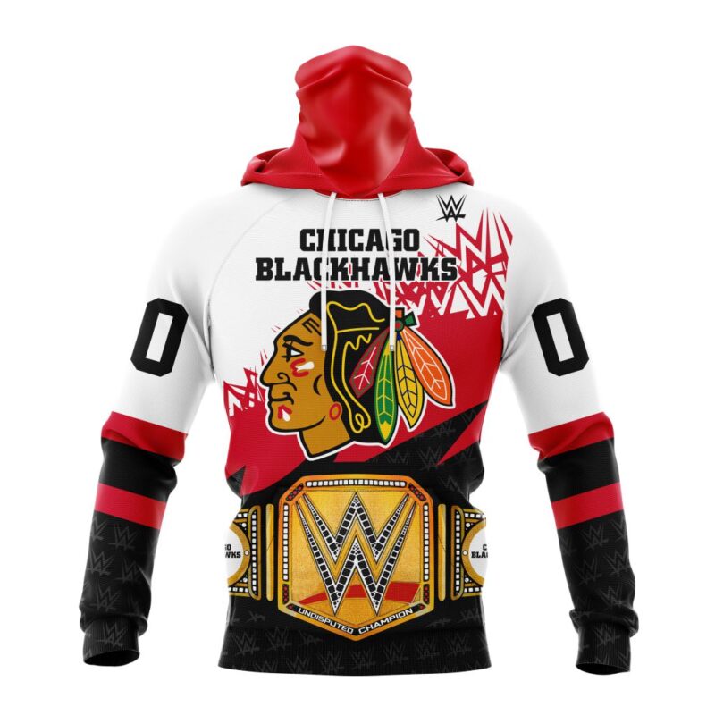 NHL Chicago Blackhawks Special WWE Design Gaiter Hoodie FGH1025