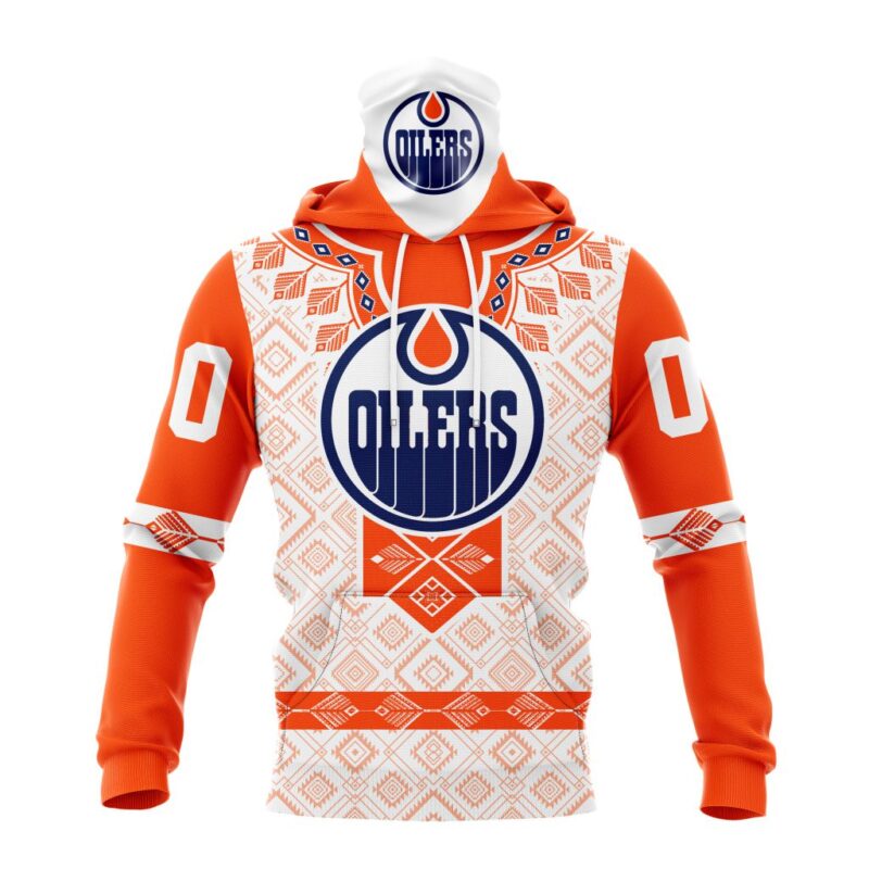 NHL Edmonton Oilers Special Native Heritage Design Gaiter Hoodie FGH1086
