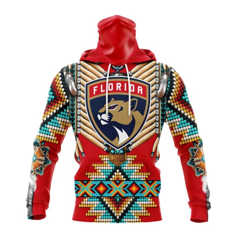 NHL Florida Panthers Special Native Costume Design Gaiter Hoodie FGH1057