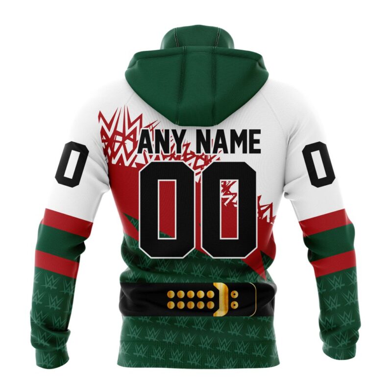 NHL Minnesota Wild Special WWE Design Gaiter Hoodie FGH1015 1