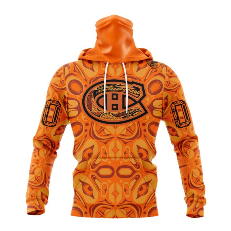 NHL Montreal Canadiens Special National Day For Truth And Reconciliation Design Gaiter Hoodie FGH1114