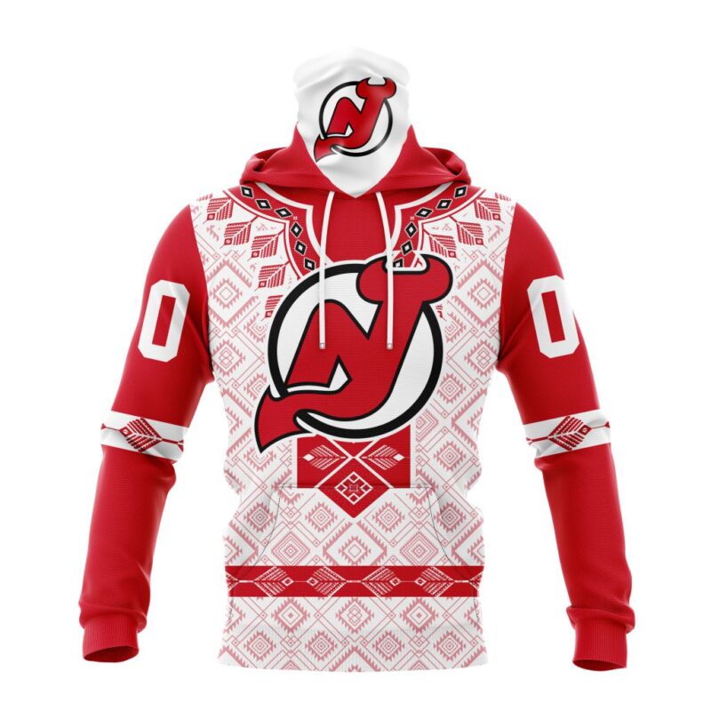 NHL New Jersey Devils Special Native Heritage Design Gaiter Hoodie FGH1076