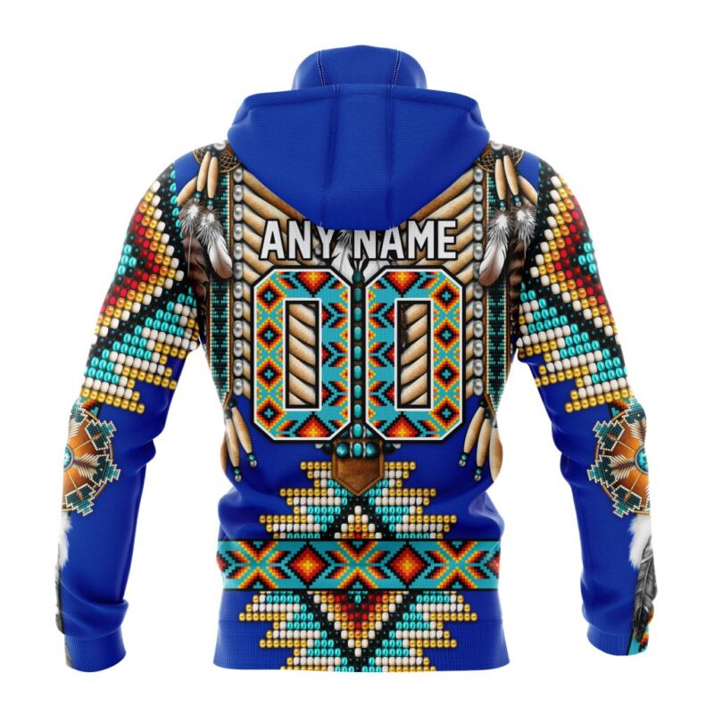 NHL New York Rangers Special Native Costume Design Gaiter Hoodie FGH1050 1