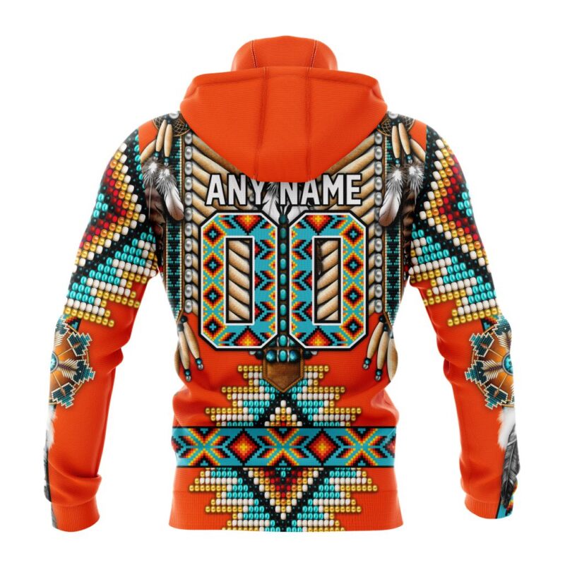 NHL Philadelphia Flyers Special Native Costume Design Gaiter Hoodie FGH1043 1