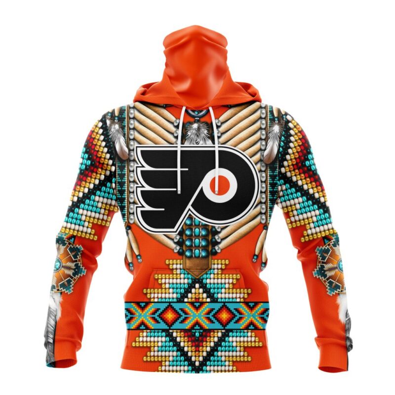 NHL Philadelphia Flyers Special Native Costume Design Gaiter Hoodie FGH1043