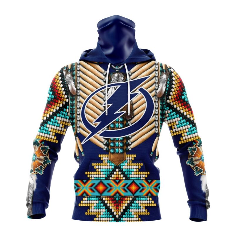 NHL Tampa Bay Lightning Special Native Costume Design Gaiter Hoodie FGH1042