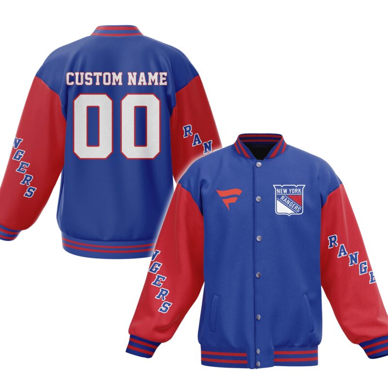 New York Rangers NHL Baseball Jacket For Fan CFB1710 1