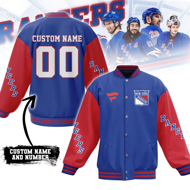 New York Rangers NHL Baseball Jacket For Fan CFB1710