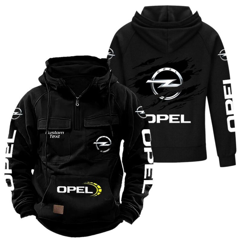 Opel Vintage Quarter Zip Hoodie Retro Hoodie LQZ1021