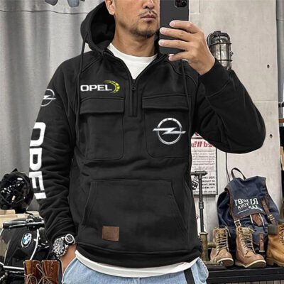 Opel Vintage Quarter Zip Hoodie Retro Hoodie LQZ1121 1