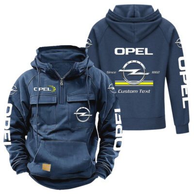 Opel Vintage Quarter Zip Hoodie Retro Hoodie LQZ1121 2