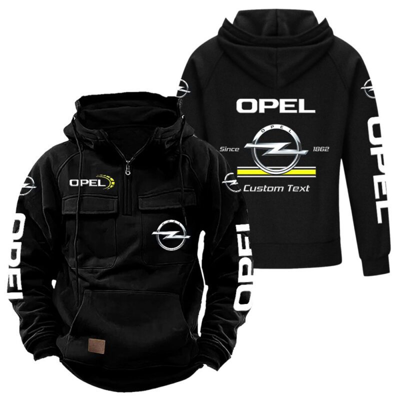 Opel Vintage Quarter Zip Hoodie Retro Hoodie LQZ1121