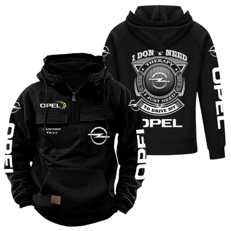 Opel Vintage Quarter Zip Hoodie Retro Hoodie LQZ1295