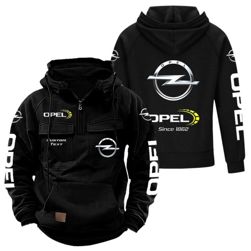 Opel Vintage Quarter Zip Hoodie Retro Hoodie LQZ1427