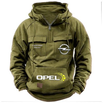 Opel Vintage Quarter Zip Hoodie Retro Hoodie LQZ1498 3 Opel Vintage Quarter Zip Hoodie Retro Hoodie LQZ1498 3