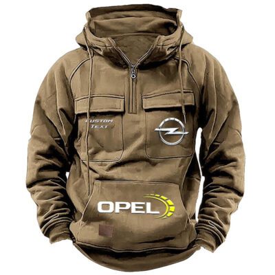 Opel Vintage Quarter Zip Hoodie Retro Hoodie LQZ1498 4 Opel Vintage Quarter Zip Hoodie Retro Hoodie LQZ1498 4